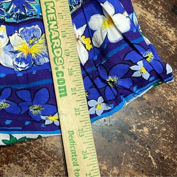 JAMS WORLD Hawaiian Vintage Orchid Row Purple Floral Sleeveless Dress sz Small - Picture 6 of 8